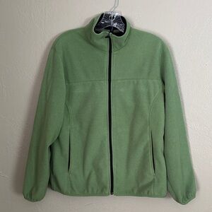 Lands End Zip Up Jacket Women’s Medium 10-12 Green
